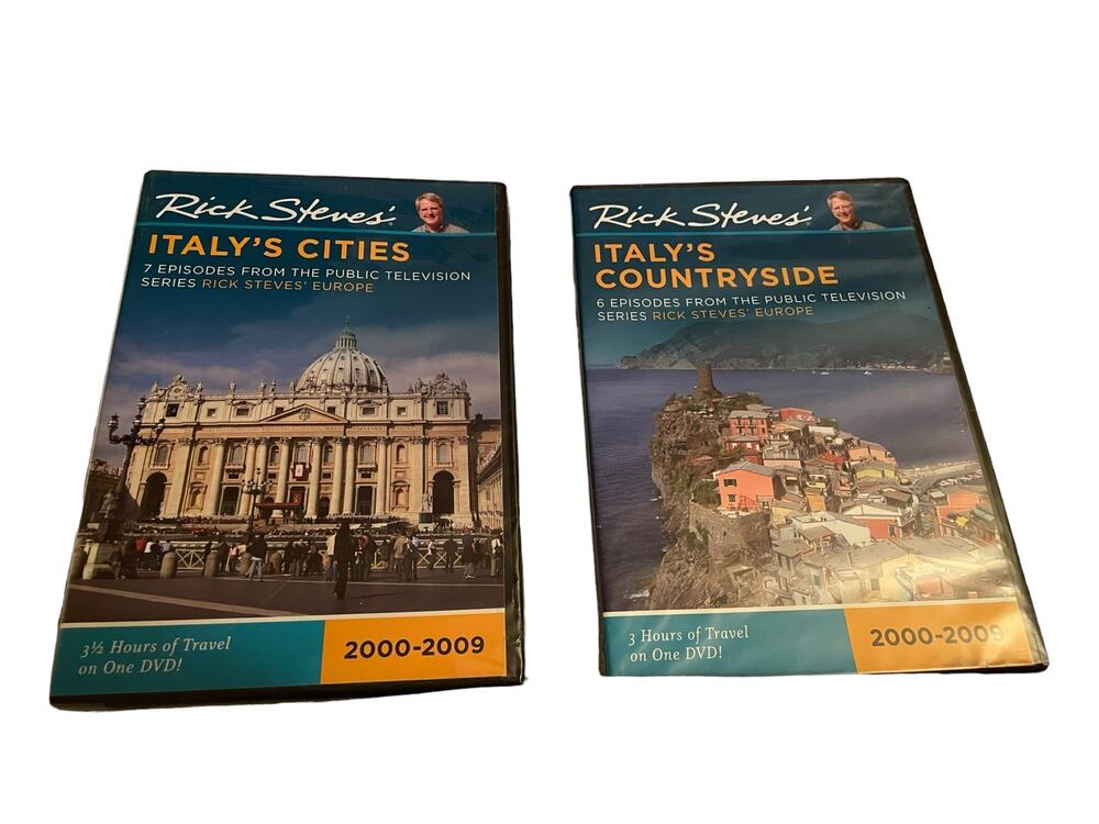 Italy Travel DVD - Cities and Countryside by Rick Steves 2 set Sealed 2000-2009